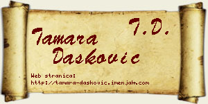 Tamara Dašković vizit kartica